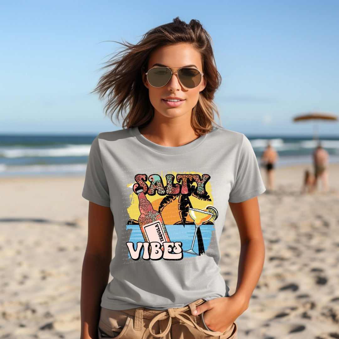 Salty vibes with mixed drink 22749 DTF transfer
