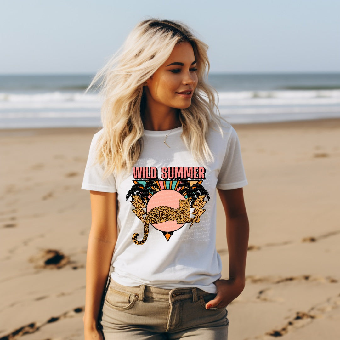 Wild summer leopard  22743 DTF transfer