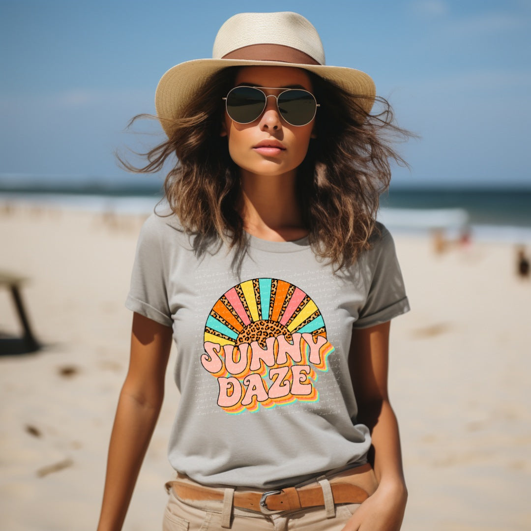 Sunny daze colorful leopard 22770 DTF transfer