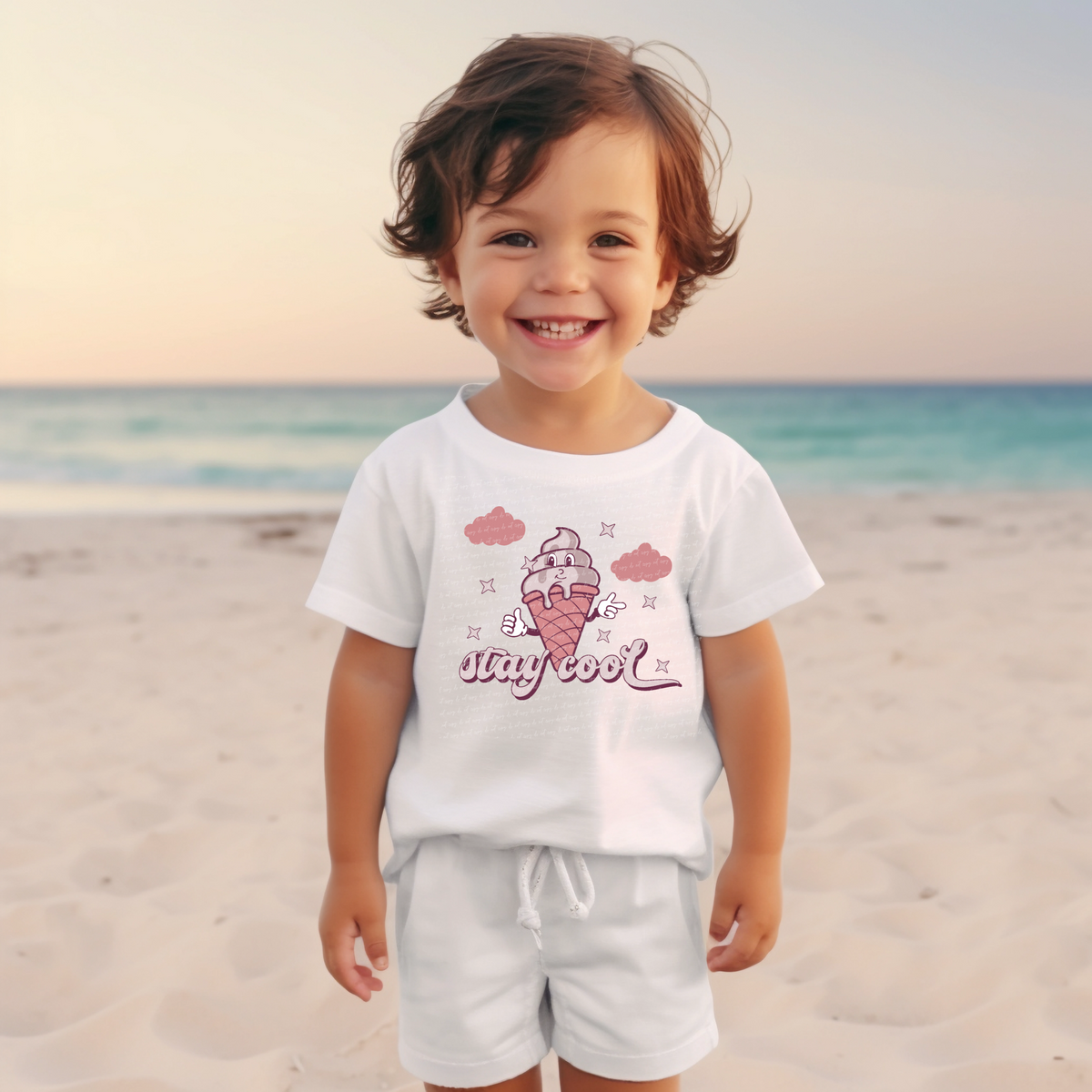 Stay cool ice cream pink 22758 DTF transfer