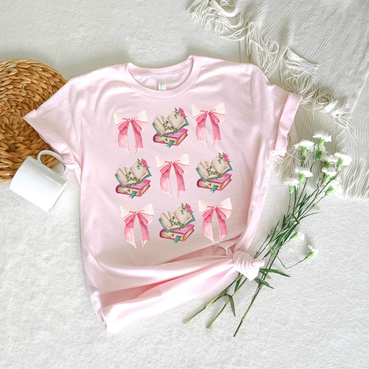 Books and bows OPEN books collage 22774 DTF transfer