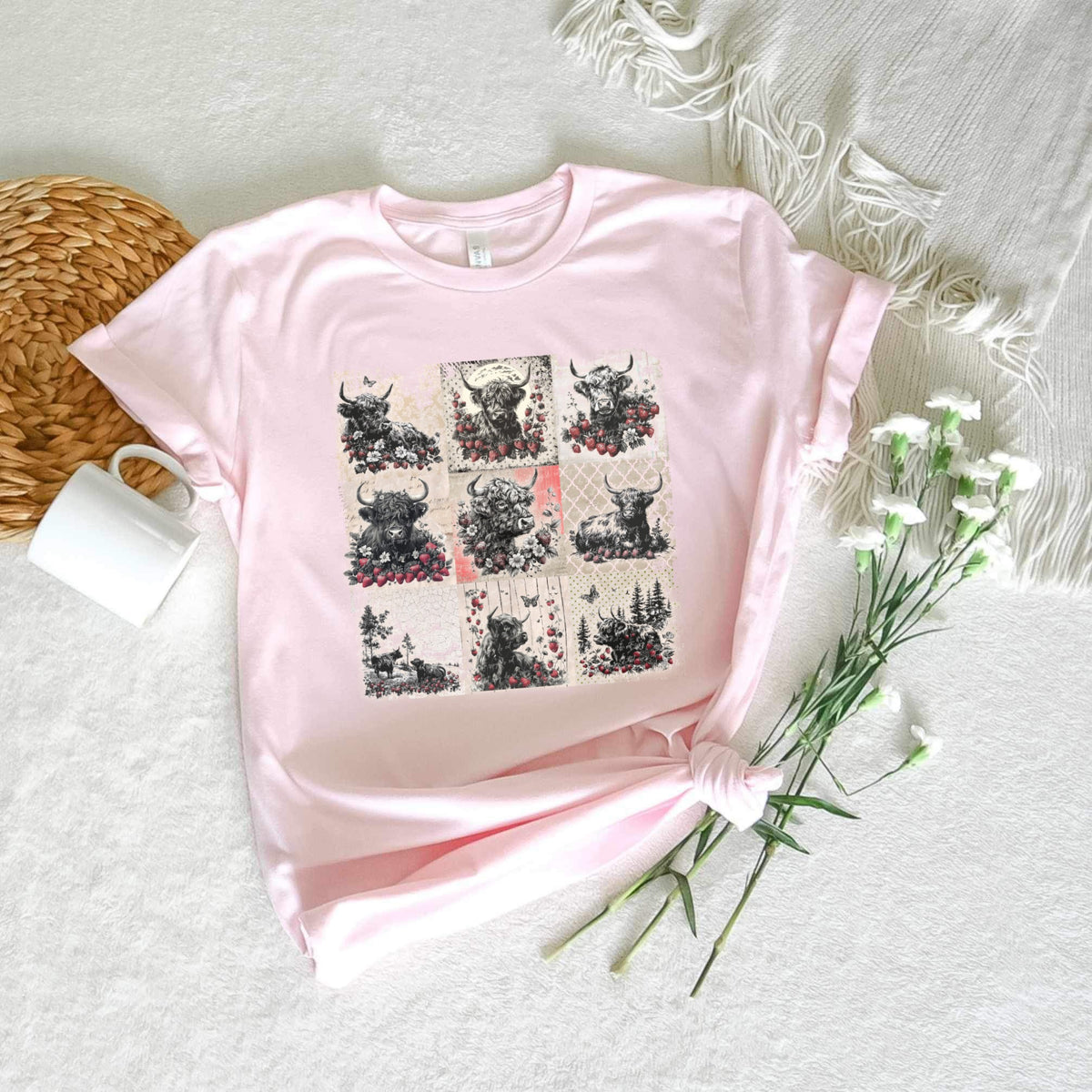 Shaggy cow collage 22779 DTF transfer