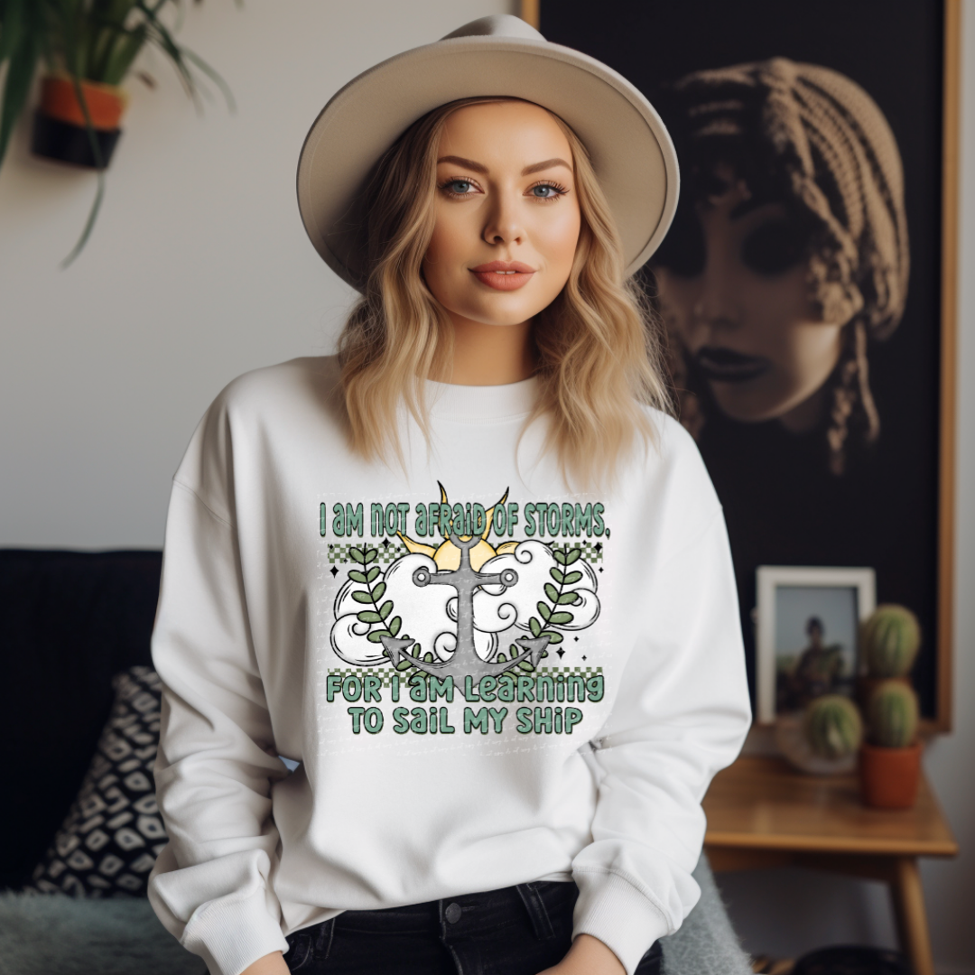I am not afraid of storms for i am learning to sail my own ship 22789 DTF transfer