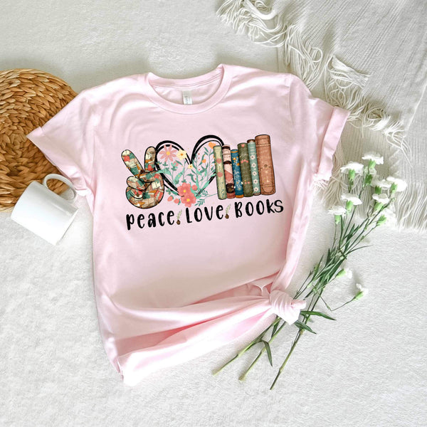 Peace love books 22705 DTF transfer