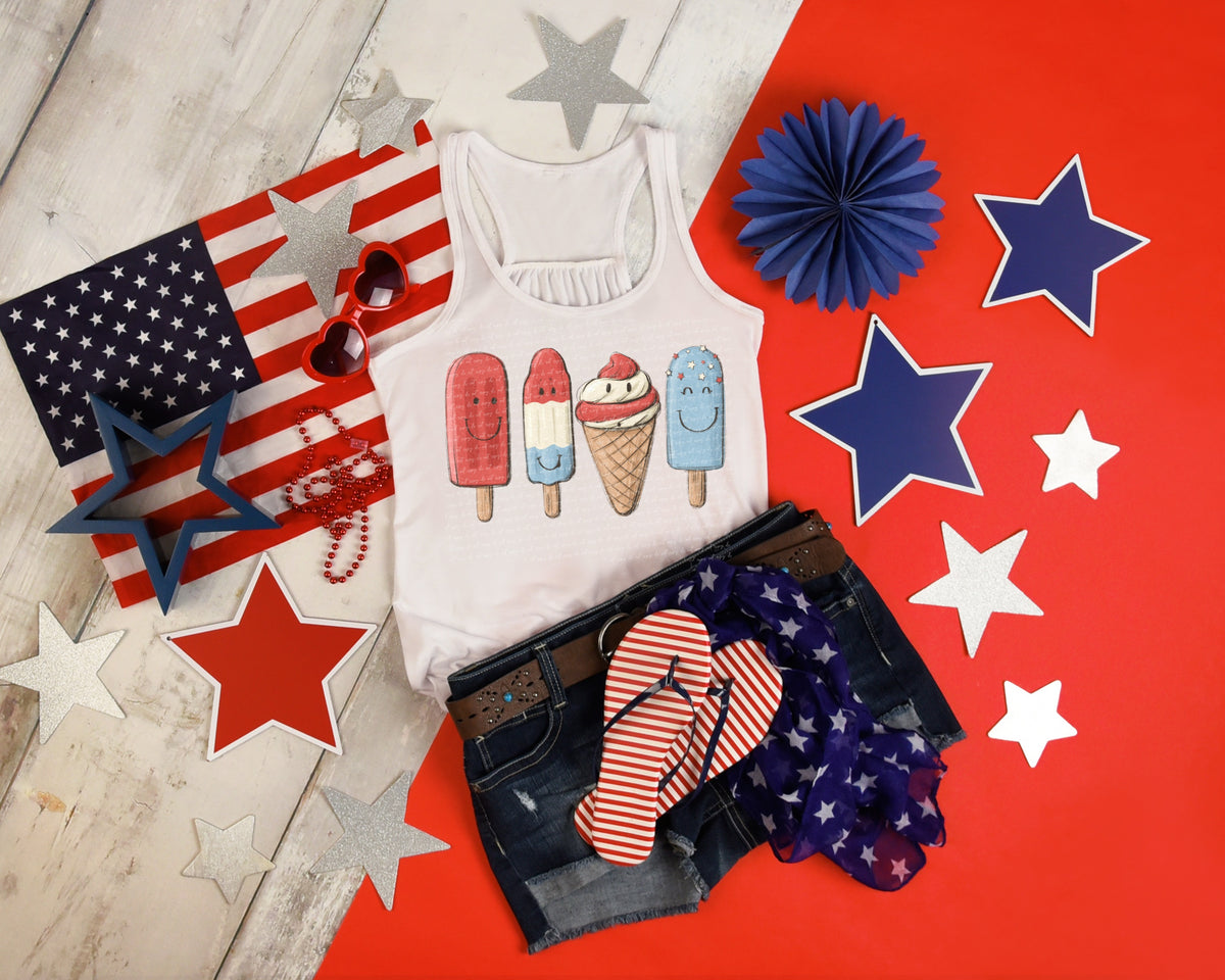 Fourth of july popcicles 22824 DTF transfer