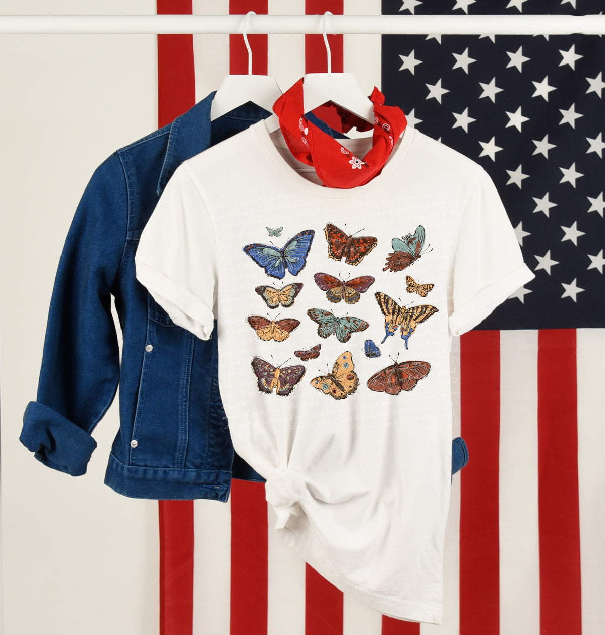 Vintage butterfly collage 22820 DTF transfer