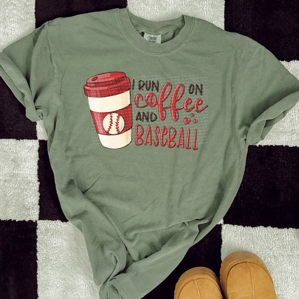 I run on coffee and baseball  22869 DTF transfer