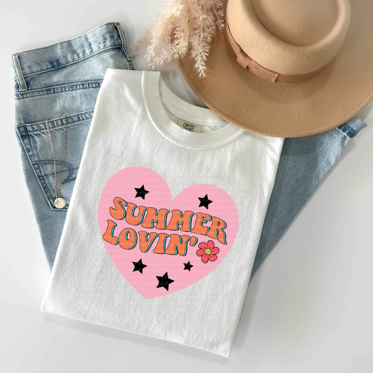 Summer lovin heart 22915 DTF transfer