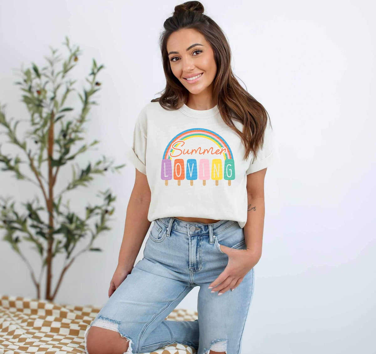 Summer lovin rainbow popcicles  22912 DTF transfer