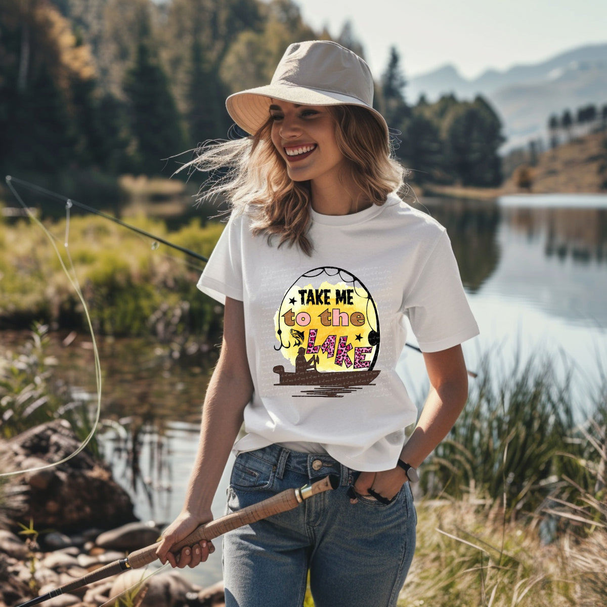 Take me to thr lake purple leopard 22923 DTF transfer