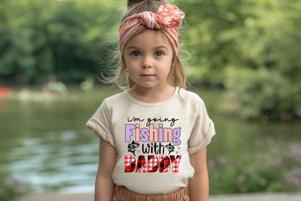 Im going fishing with daddy plaid 22946 DTF transfer