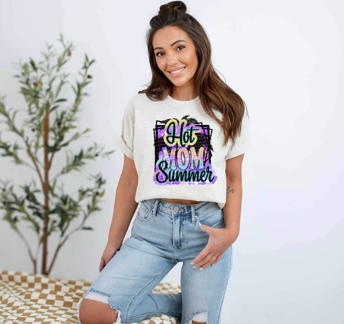 Hot mom summer purple 28035 DTF transfer