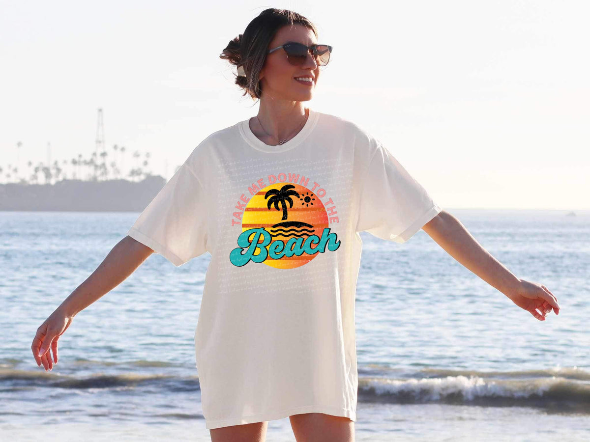 Take me down to the beach 28008 DTF transfer