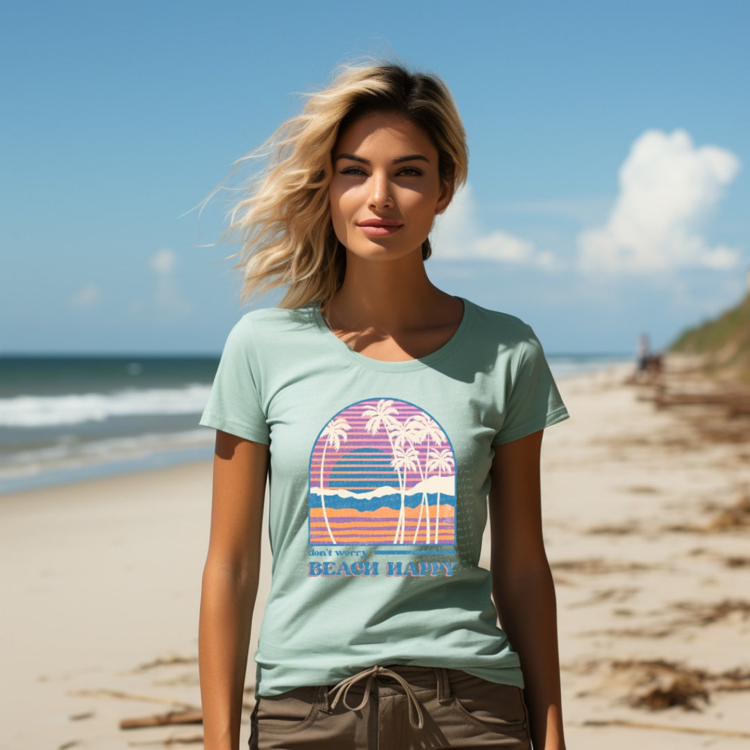 Dont worry beach happy 28048 DTF transfer