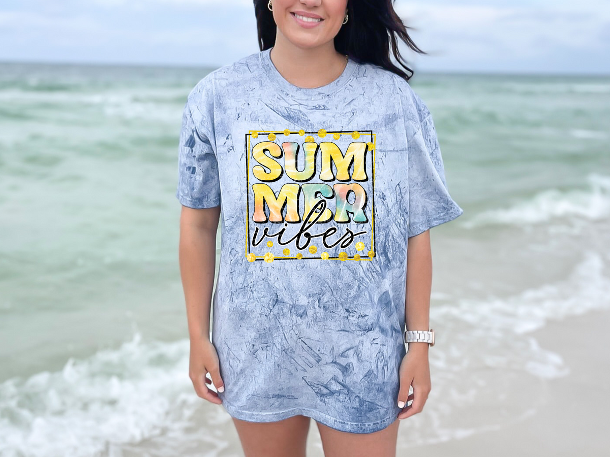 Summer vibes tie dye 28063 DTF transfer