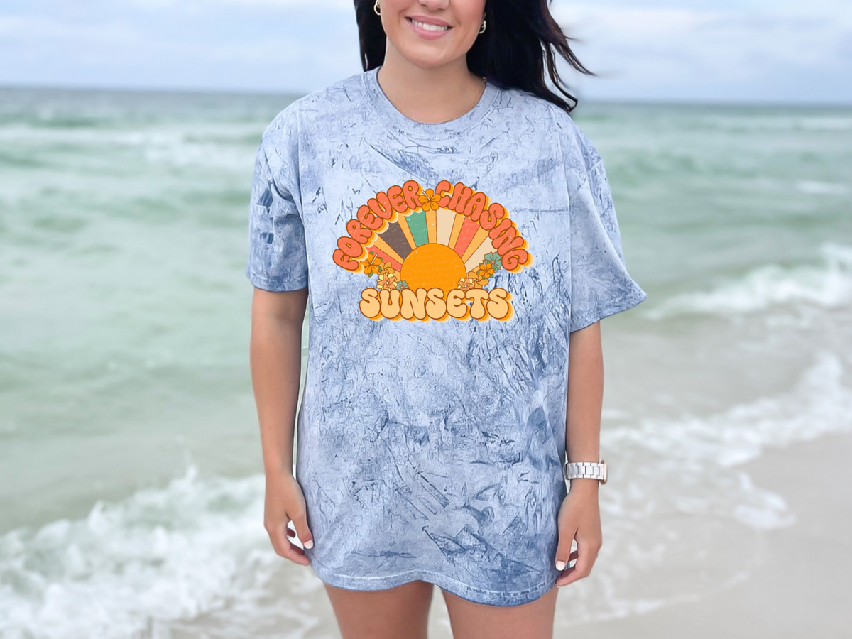 Forever chasing sunsets 28064 DTF transfer