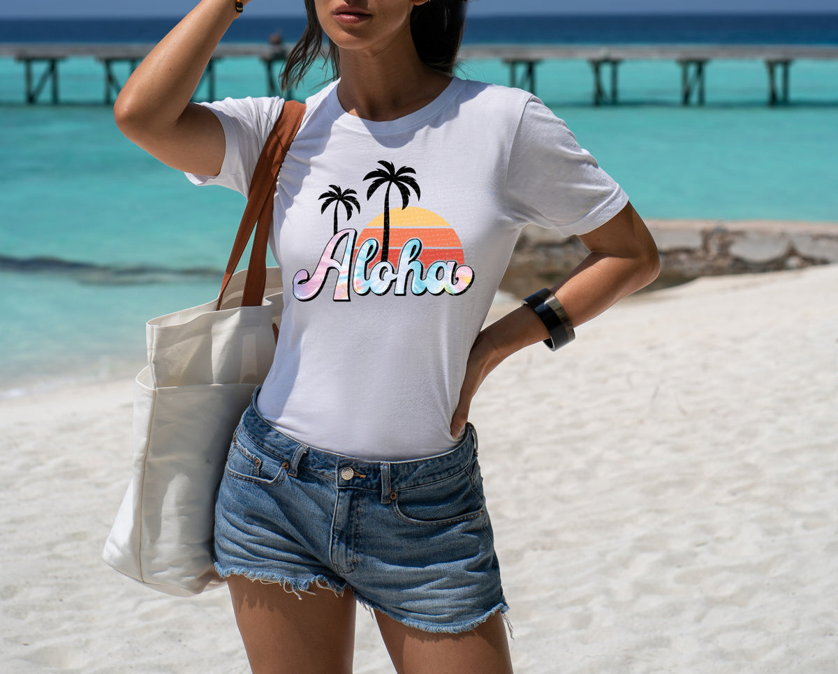 Aloha tie dye 28055 DTF transfer