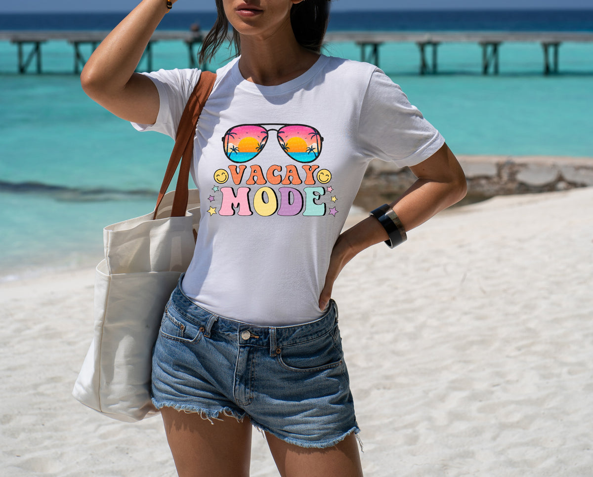 Vacay mode glasses light colors 28049 DTF transfer