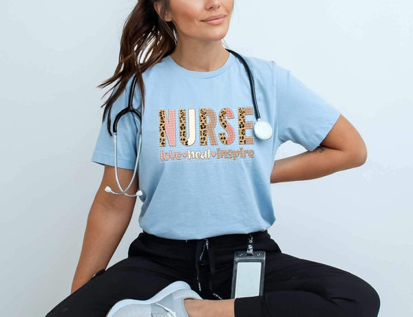 Nurse love heal inspire boho 28096 DTF transfer