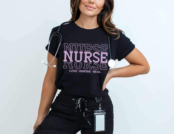 Nurse stacked purple 28086 DTF transfer