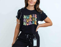 Nurse wave multi color stacked 28084 DTF transfer