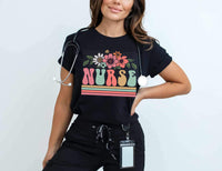 Nurse retro floral 28083 DTF transfer