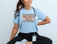 Register nurse retro with checkered 28138 DTF transfer