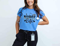 Nurse life leopard black 28131 DTF transfer