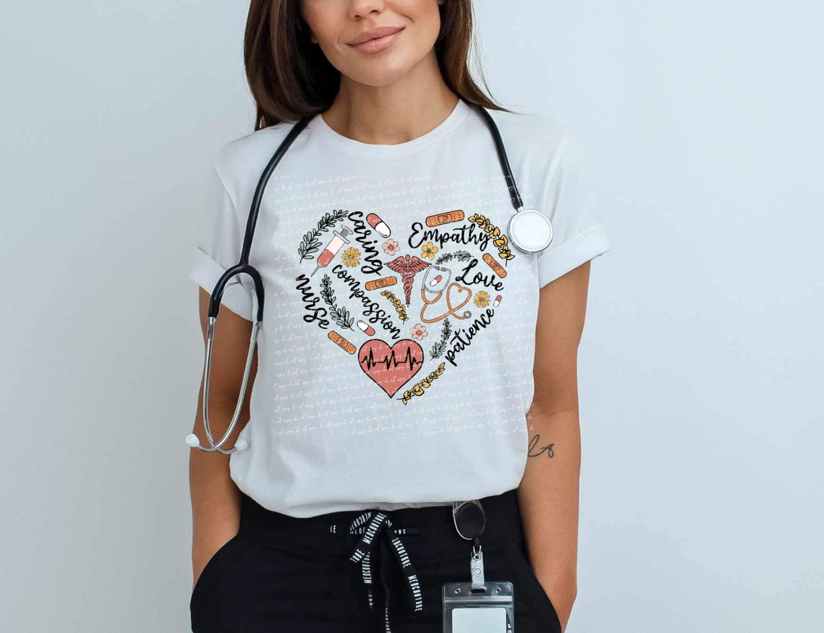 Nurse subway heart COLORS 28124 DTF transfer
