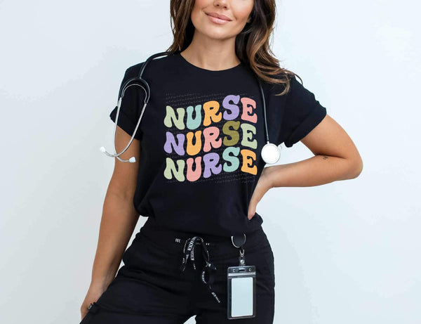 Nurse stacked muted 28120 DTF transfer