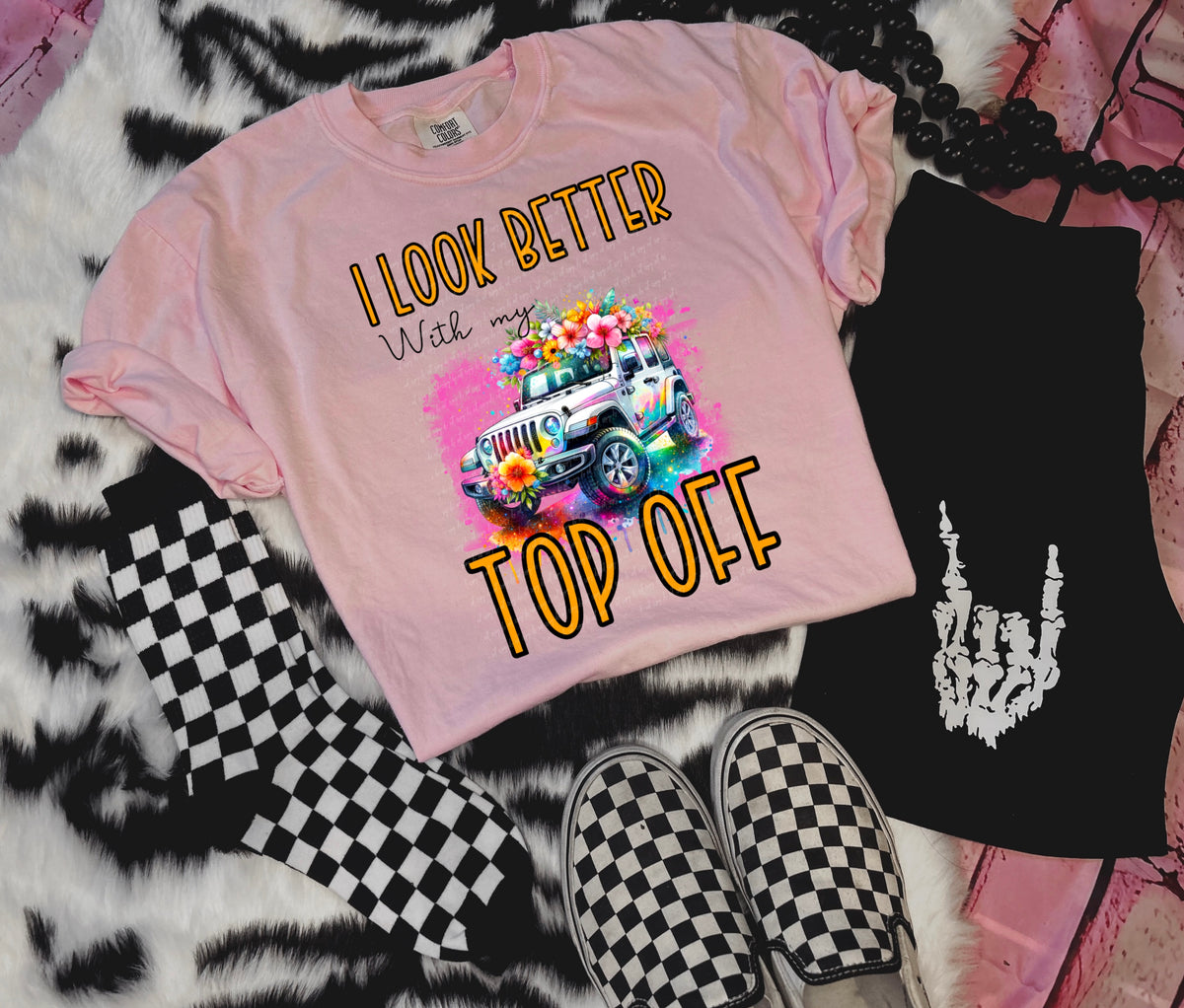 I look better with my top off  28162 DTF transfer