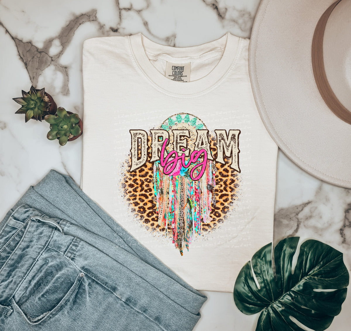 Dream big leopard circle 28225 DTF transfer