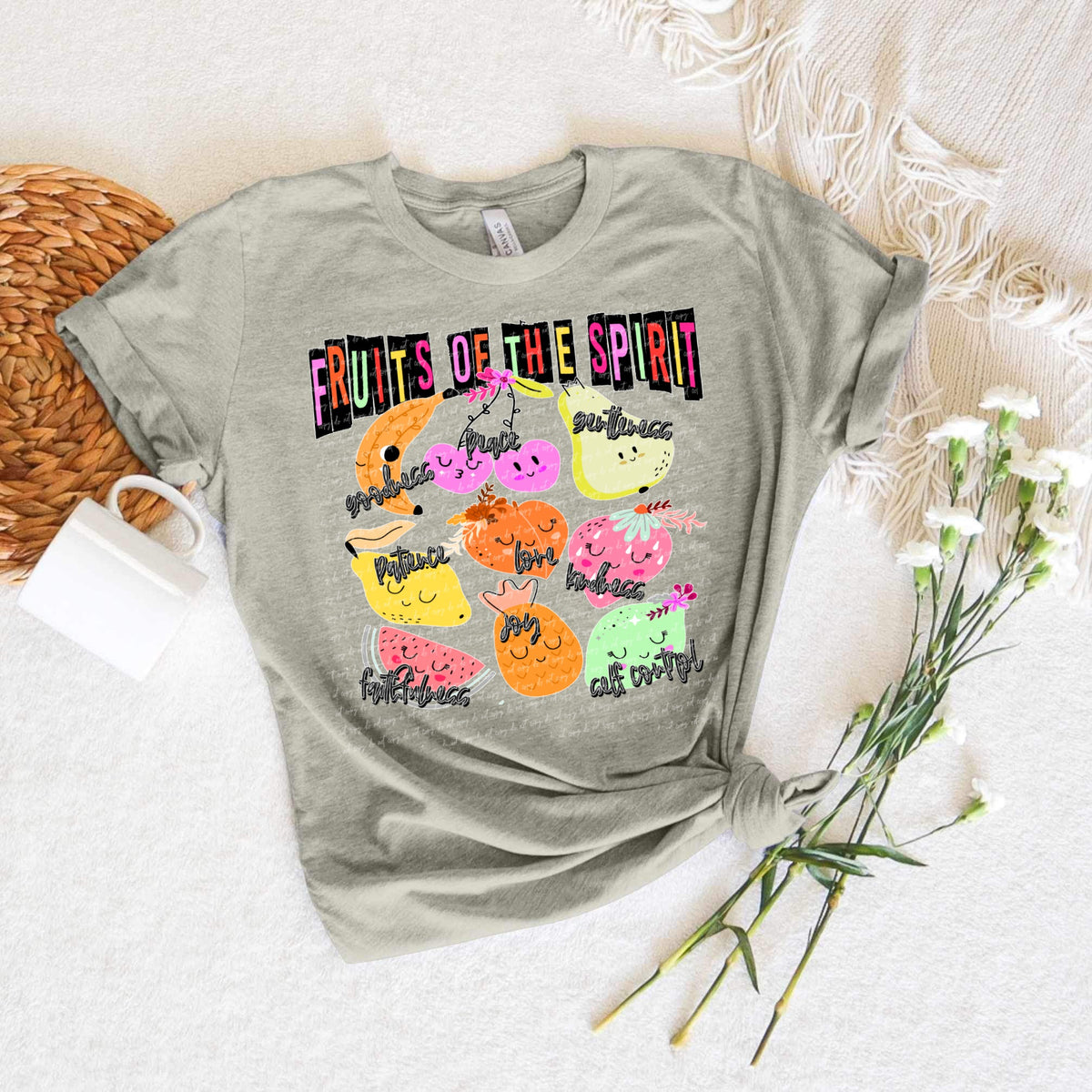 Fruits of the spirit black background 28236 DTF transfer