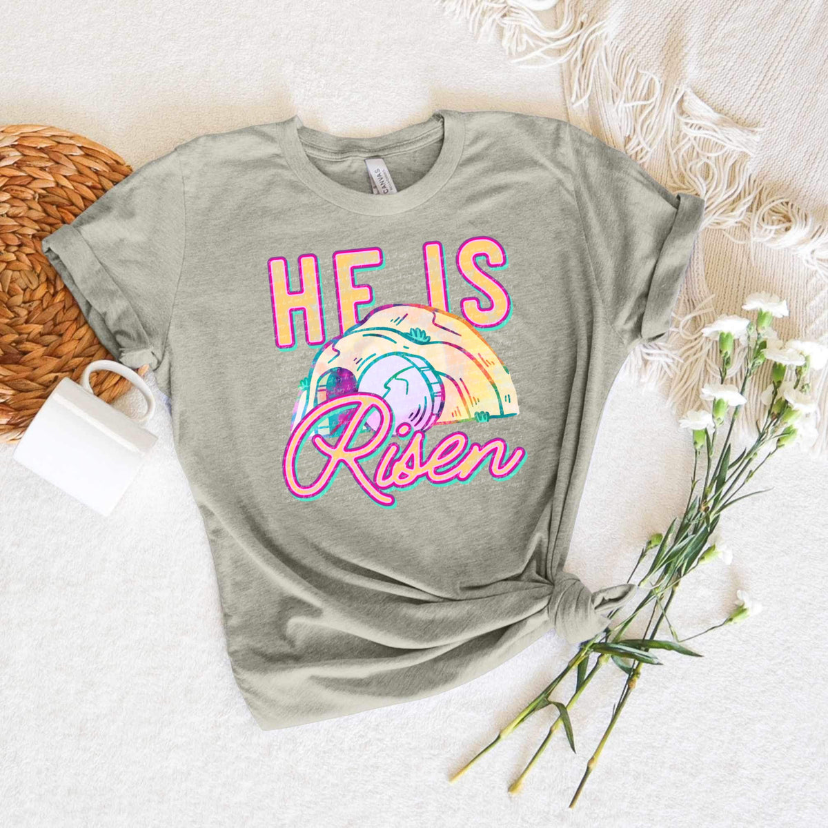He is risen neon 28233 DTF transfer