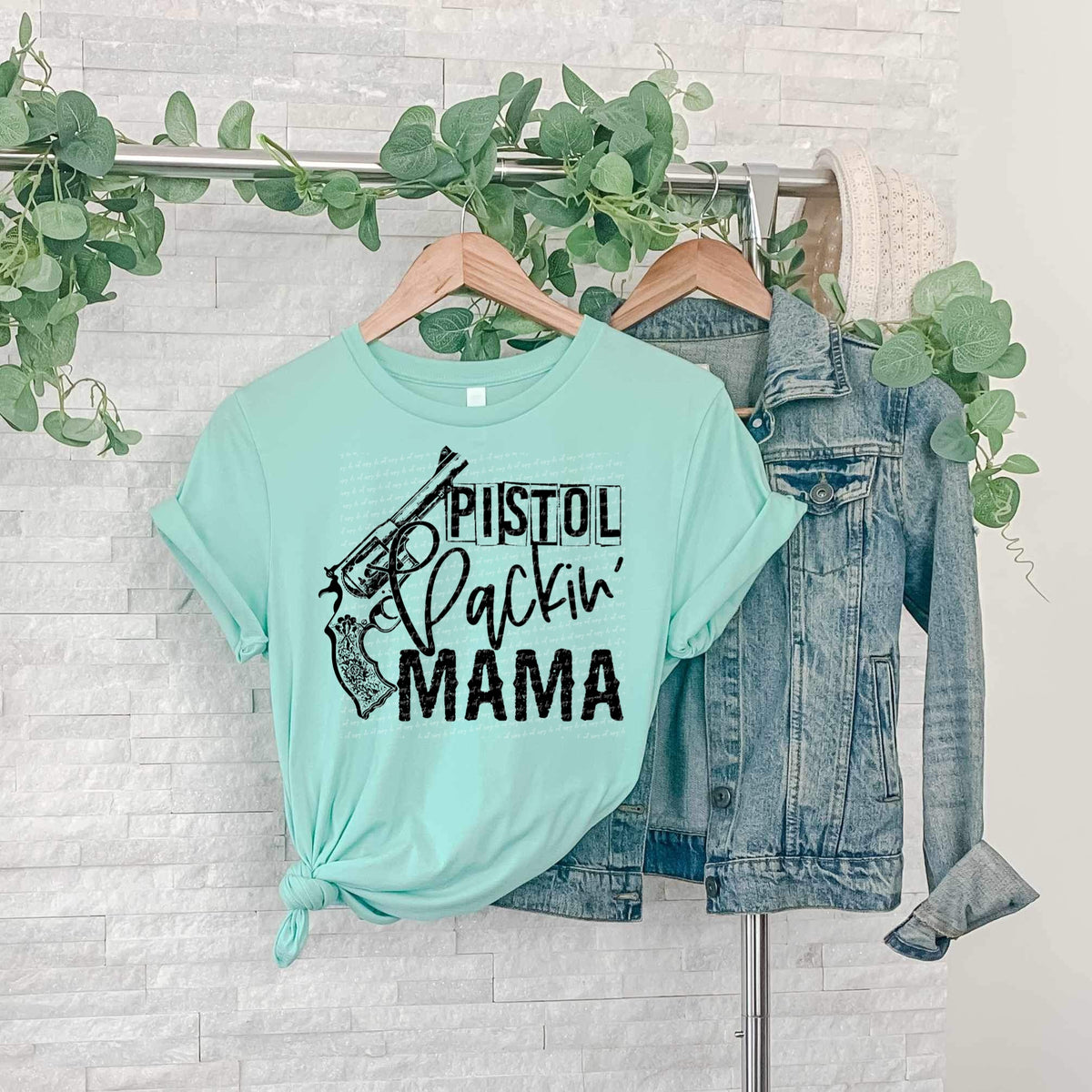 Pistol packing mama BLACK 28269 DTF transfer