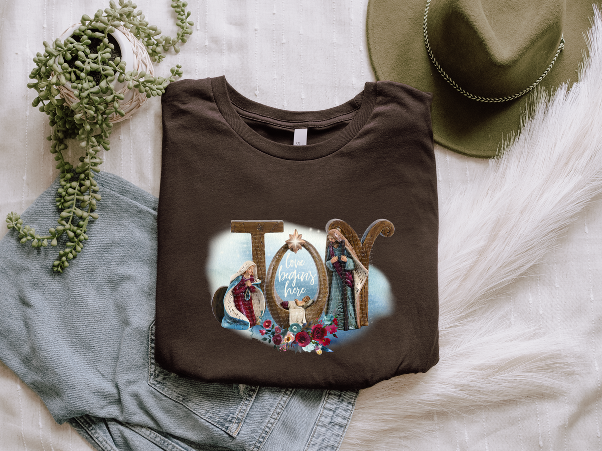 Joy love begins here 28344 DTF transfer
