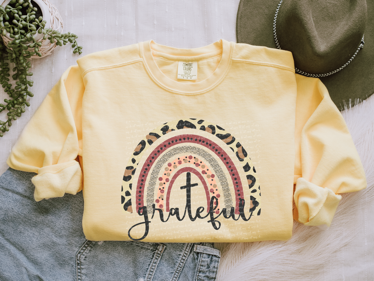 Grateful rainbow leopard  28337 DTF transfer