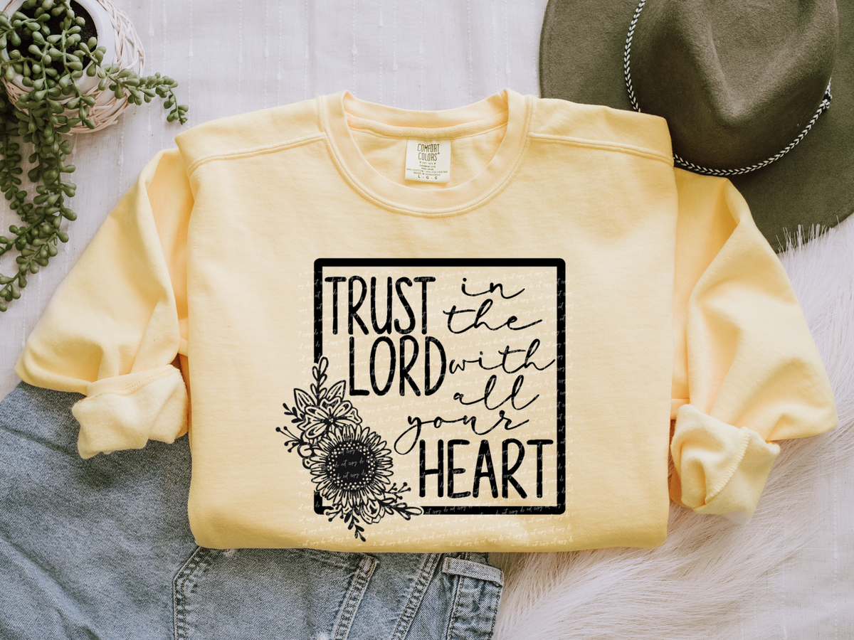 Trust in the lord BLACK SQUARE 28336 DTF transfer