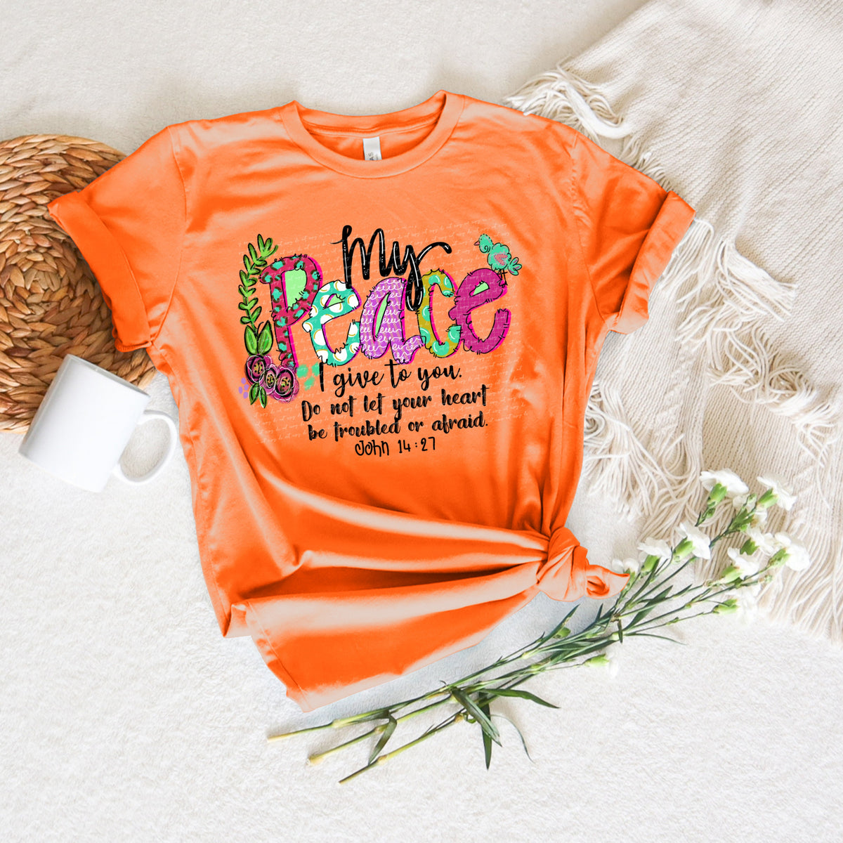 My peace colorful prints 28360 DTF transfer