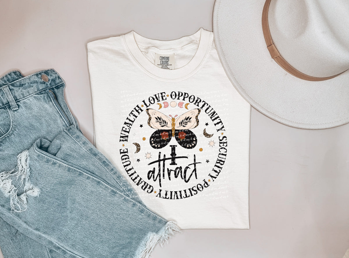 Wealth love opportunity attract butterfly 28380 DTF transfer