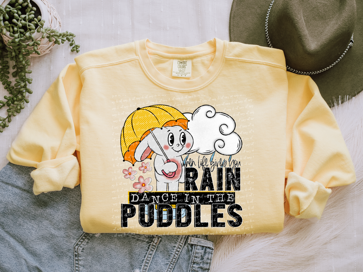 When life gives you rain dance in the puddles 28405 DTF transfer