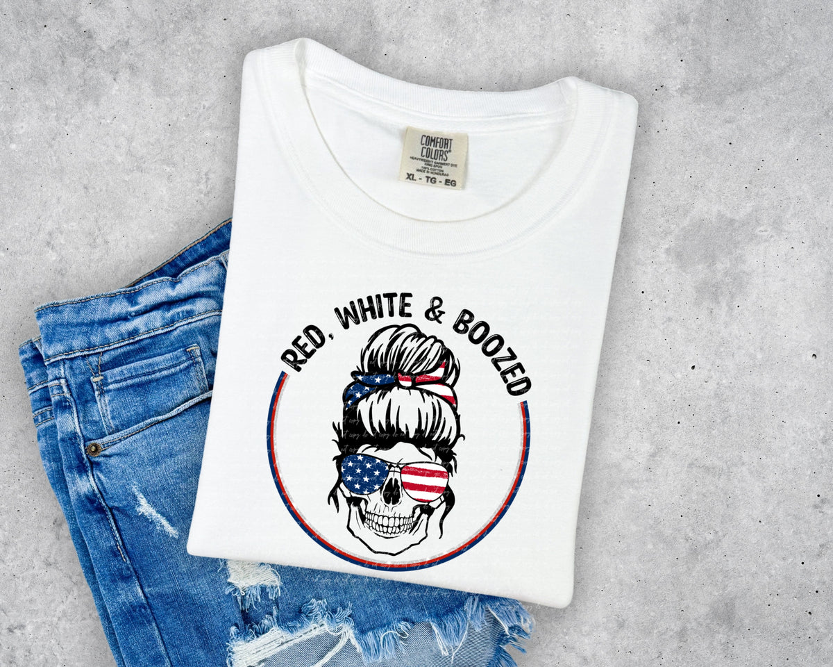 Red white and boozed 28668 DTF TRANSFER
