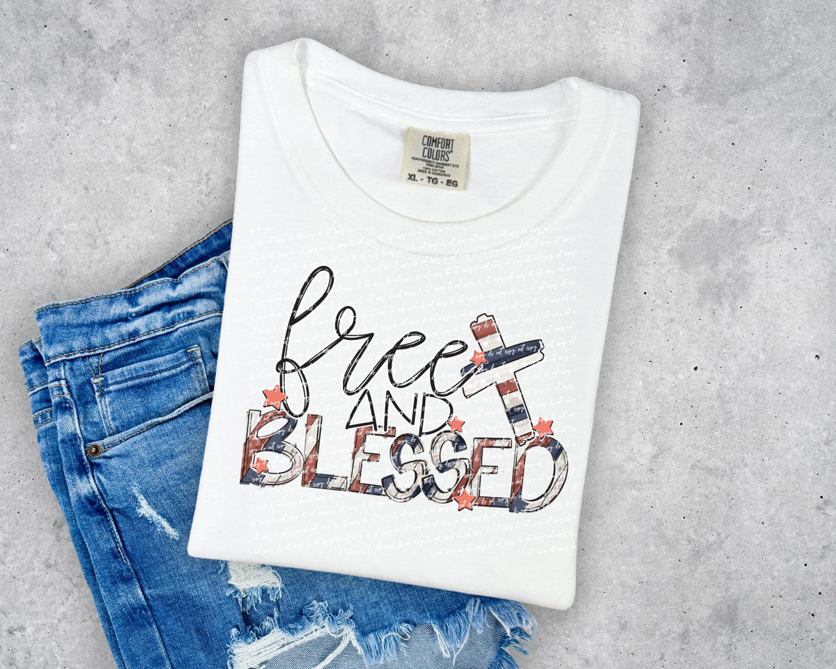 Free and blessed  28664 DTF TRANSFER