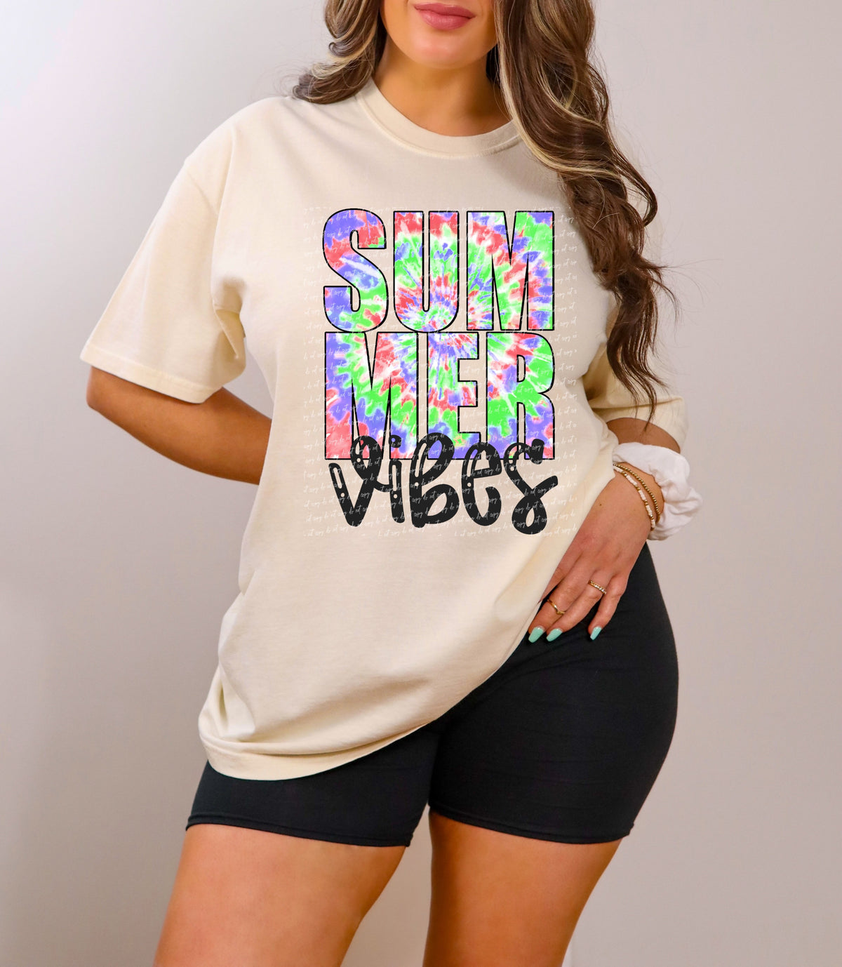 Summer vibes tie dye 28644 DTF TRANSFER