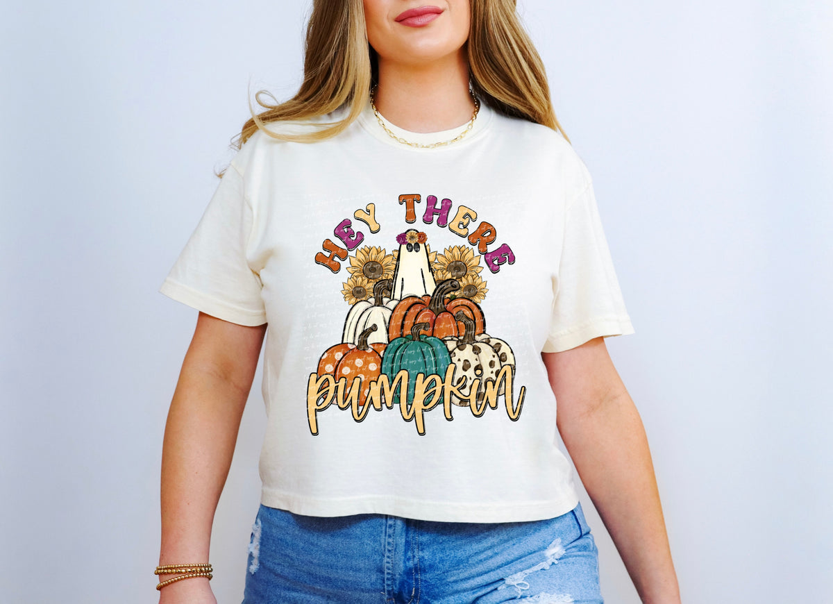 Hey there pumpkin colorful and leopard pumpkins 28607 DTF TRANSFER