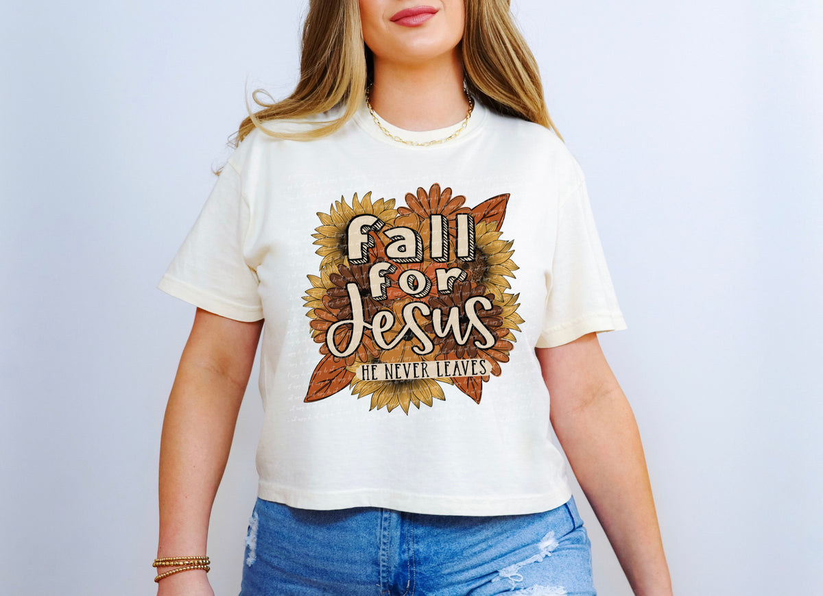 Fall for jesus henever leaves bouquet 28603 DTF TRANSFER
