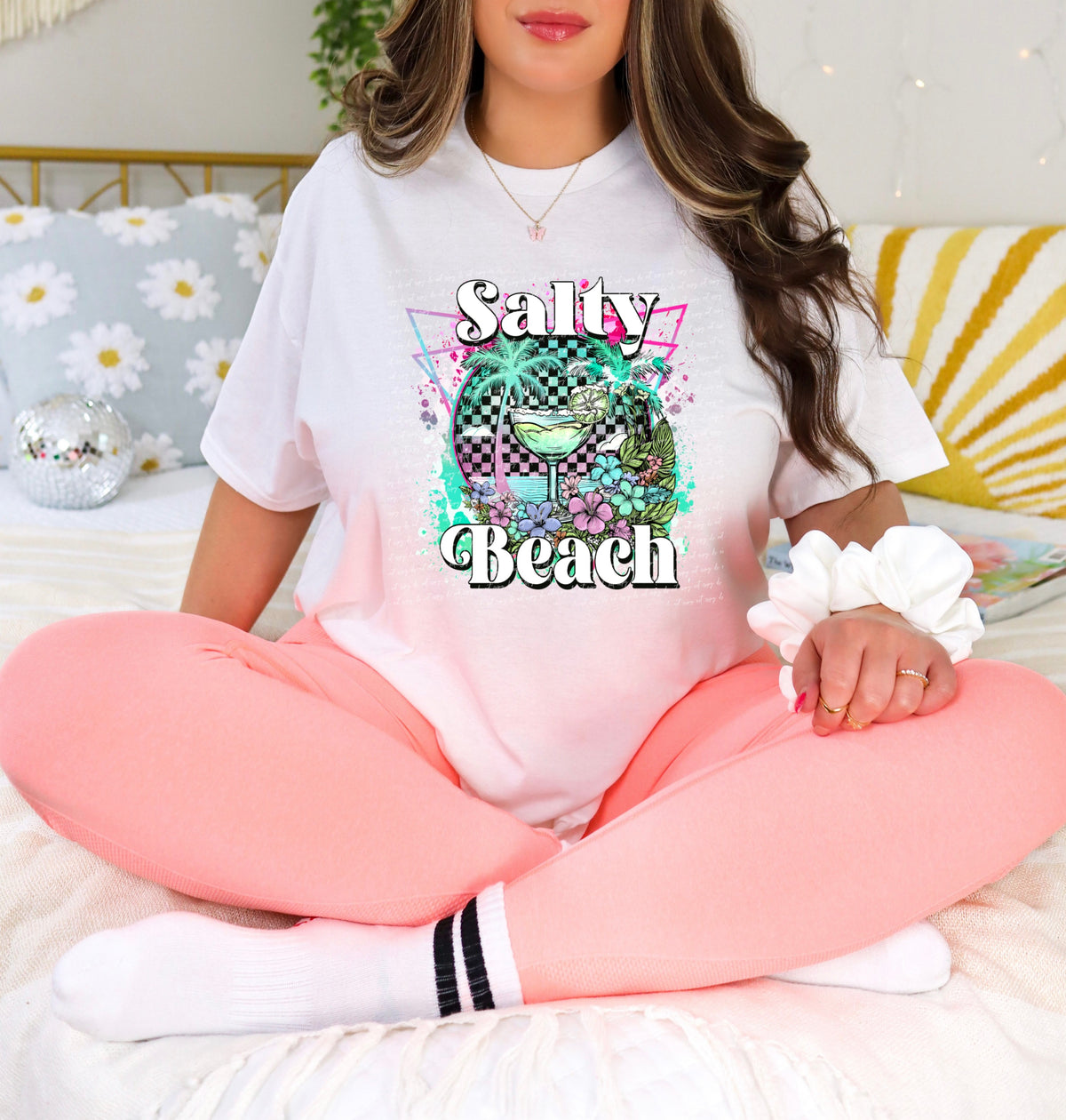 Salty beach checkered 28586 DTF TRANSFER