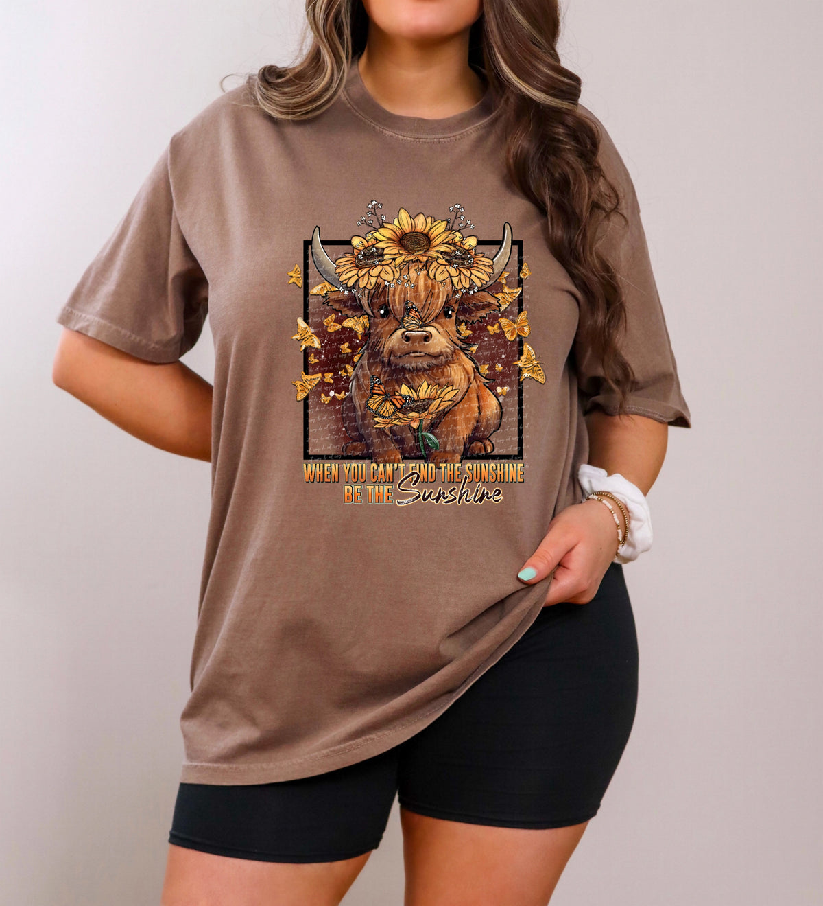 When you cant find the sunshine be the sunshin cow 28574 DTF TRANSFER