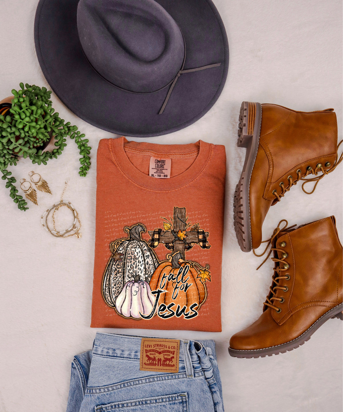 Fall for jesus leopard pumpkin cross  28561 DTF TRANSFER