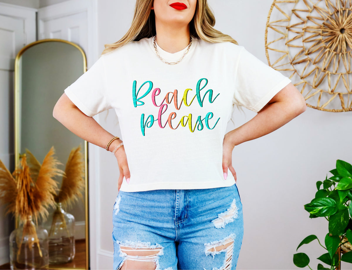 Beach please colorful 28548 DTF TRANSFER